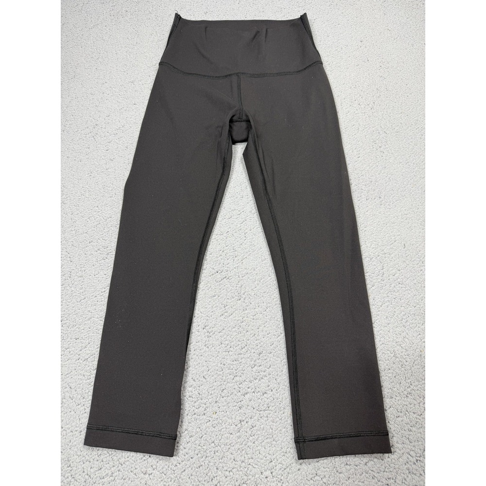 Lululemon Wunder Under Crop Leggings Womens 4 Black High Rise Crop Yoga Athletic
